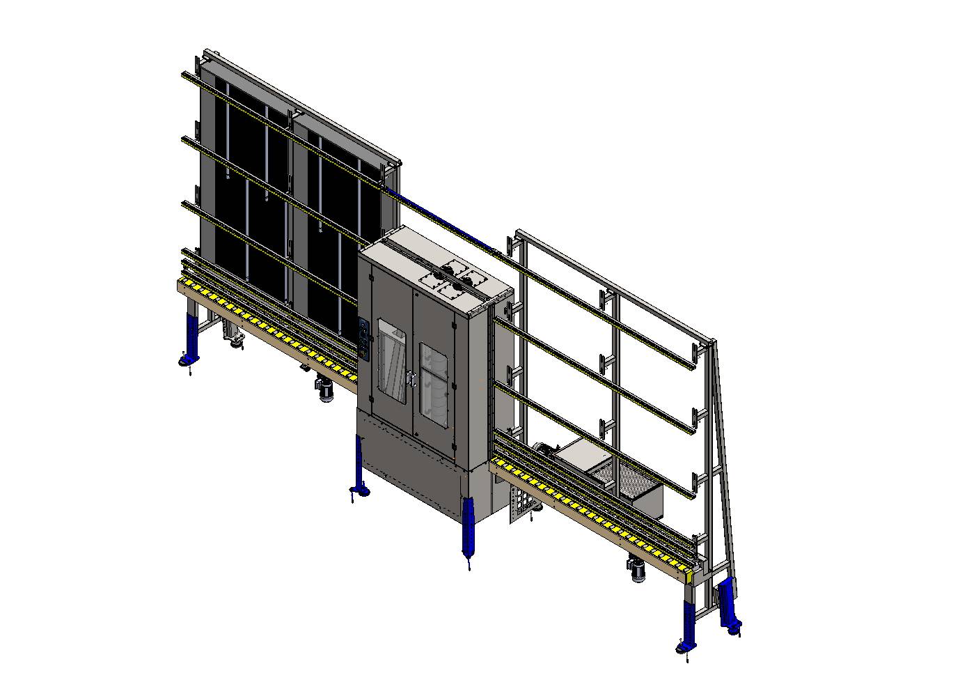 Vertical glass washer